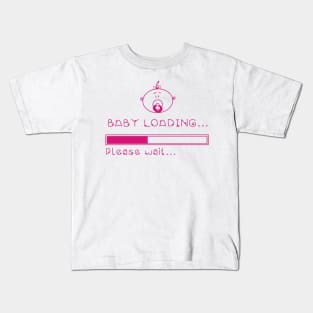 Baby loading please wait girl Kids T-Shirt